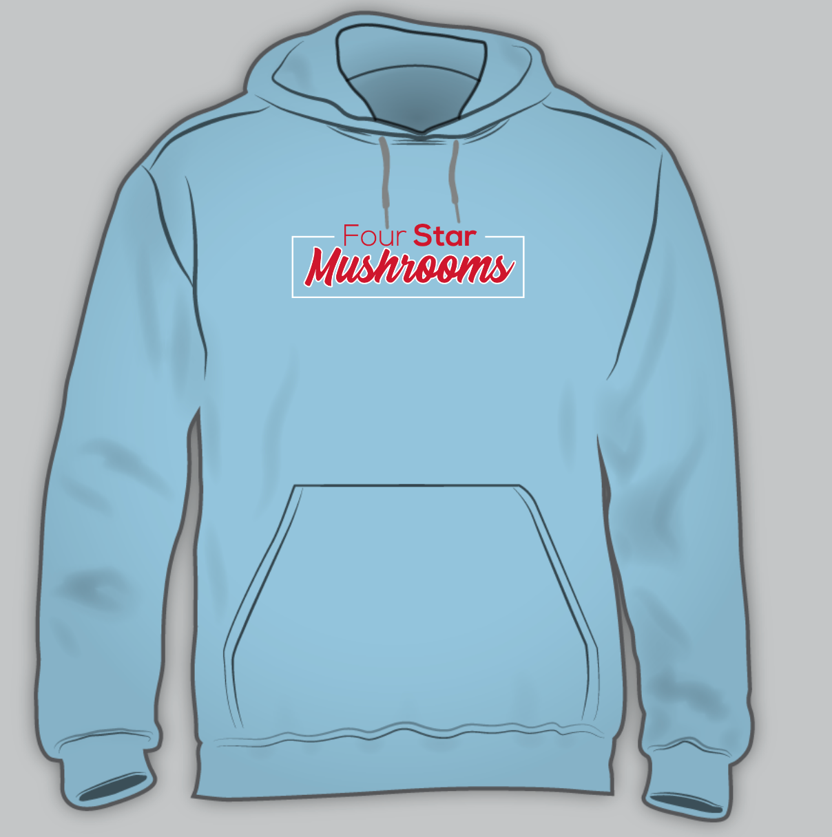 Four Star Mushrooms Hoodie - FSM Blue