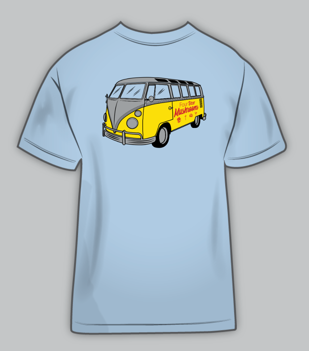 Four Star Mushrooms Bus T Shirt - Chicago's Mushroom