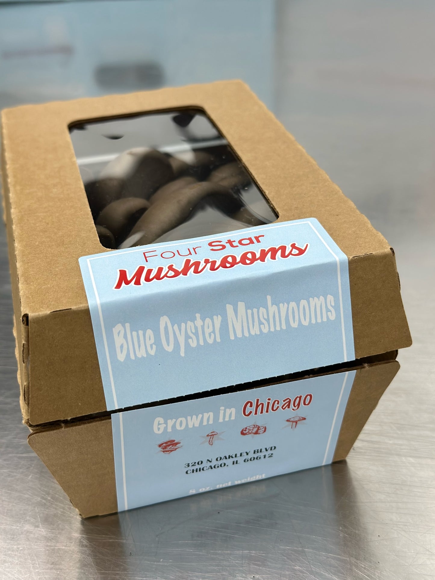 Blue Oyster Mushroom 8oz Retail - 4lb case (8 units)